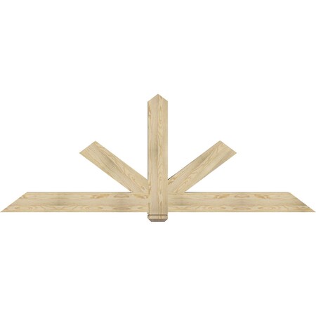Ekena Millwork Kennewick Rough Sawn Timber Gable Bracket, Douglas Fir, 96"W x 36"H x 4"D x 6"F, 9/12 Pitch GBW096X36X0406KEN00RDF